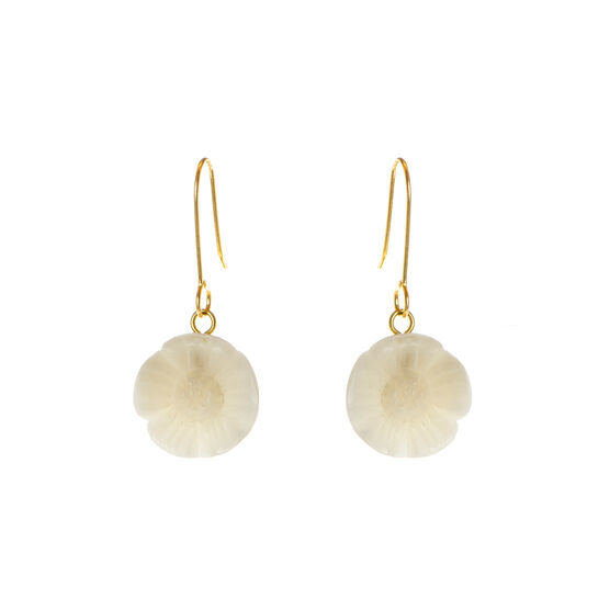 Tagua seed flower earrings